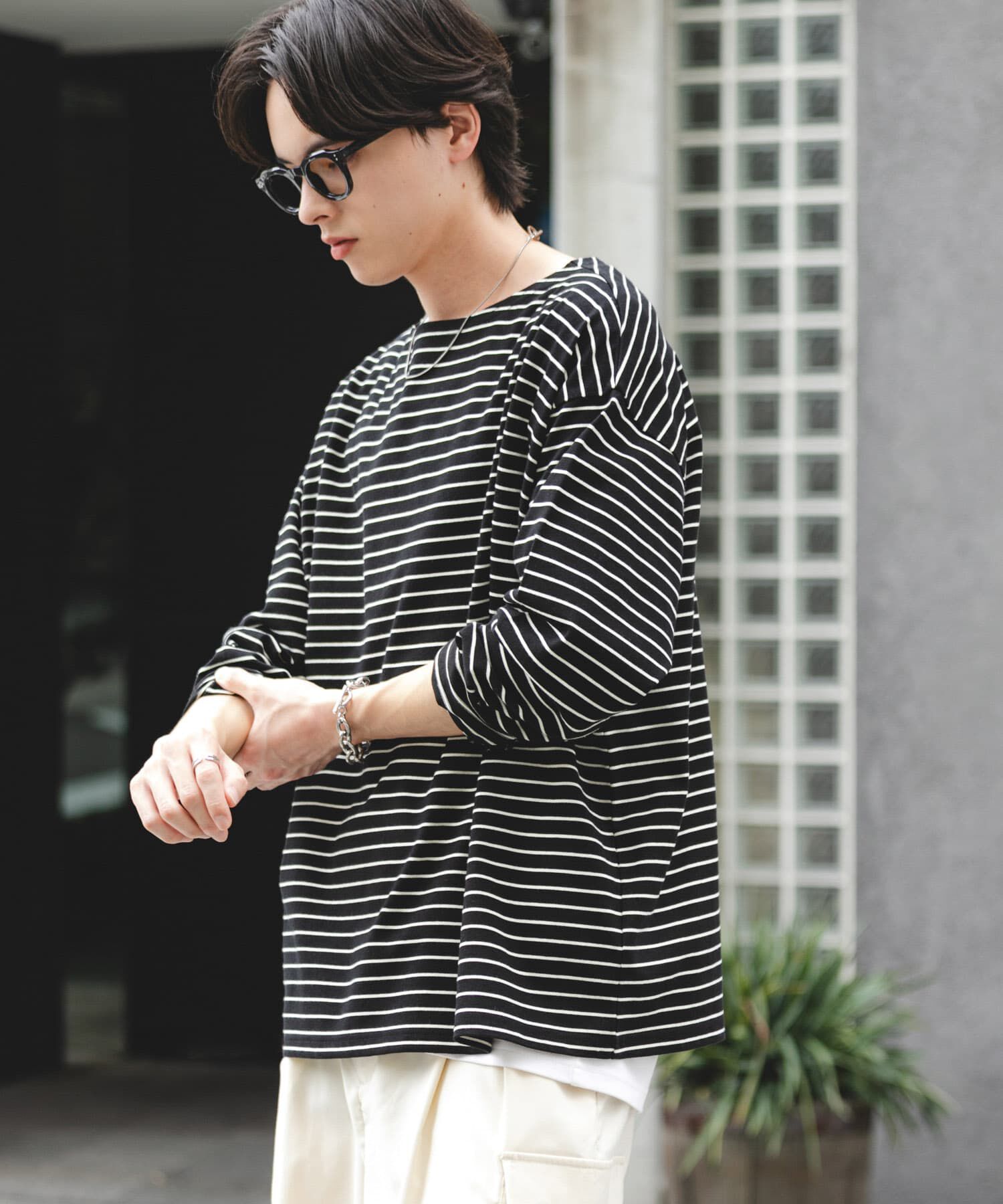 SENSE OF PLACE by URBAN RESEARCH「エクストラルーズバスクシャツ」|Tシャツ・カットソー|
