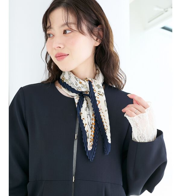  「《WEB限定アイテム》ビットプリントプリーツスカーフ」|バンダナ・スカーフ|