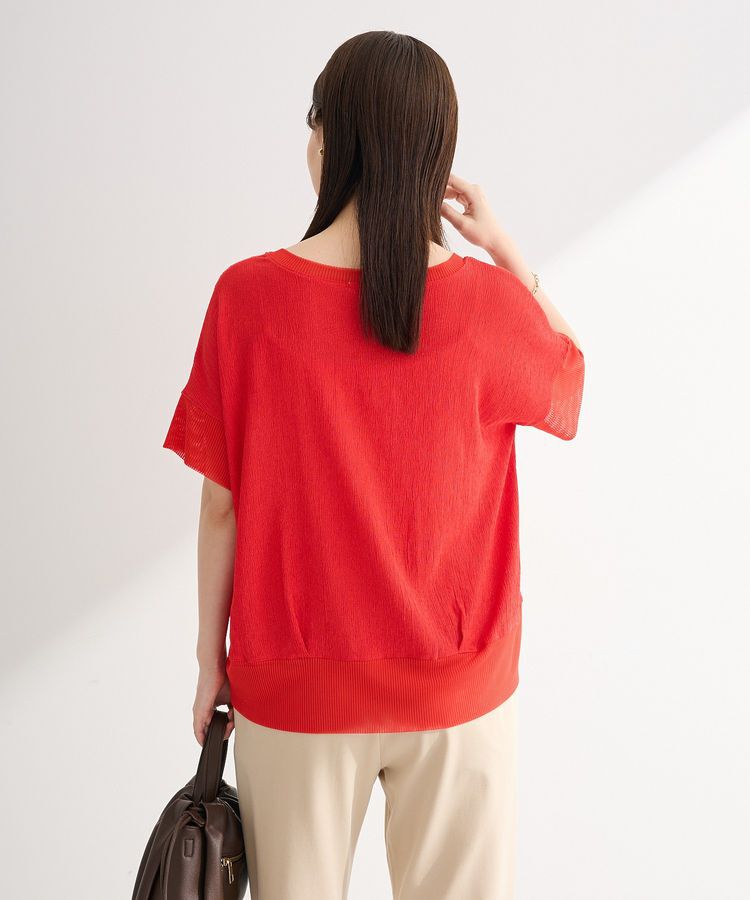 Green Parks「シアーリブ切替楊柳プルオーバー」|Tシャツ・カットソー|