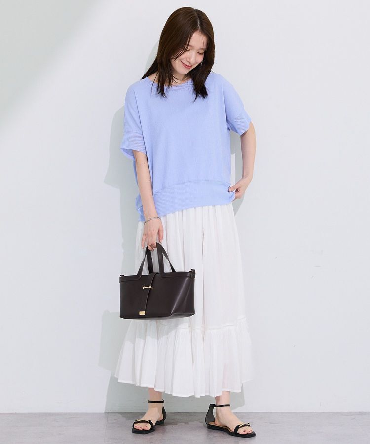 Green Parks「シアーリブ切替楊柳プルオーバー」|Tシャツ・カットソー|