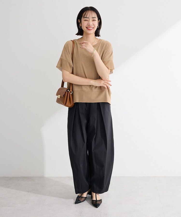 Green Parks「シアーリブ切替楊柳プルオーバー」|Tシャツ・カットソー|