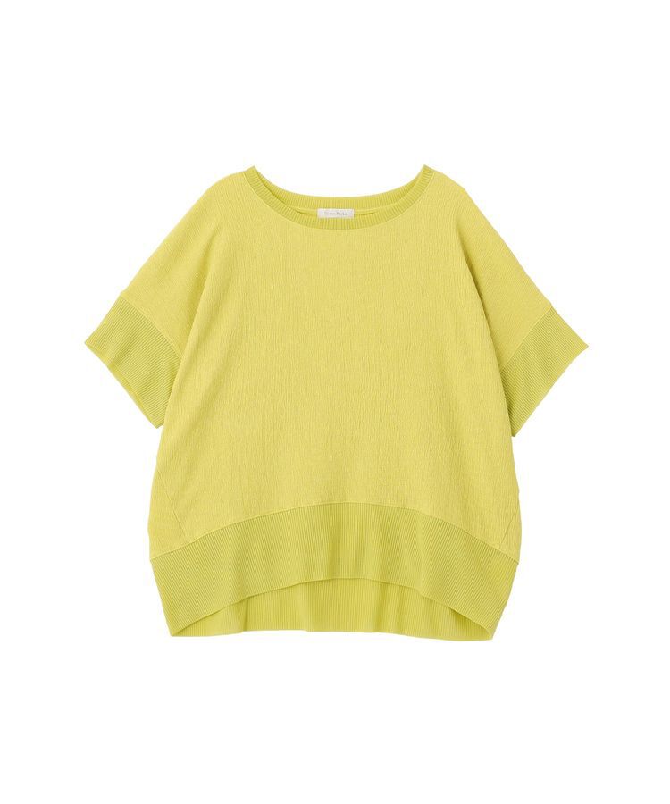 Green Parks「シアーリブ切替楊柳プルオーバー」|Tシャツ・カットソー|