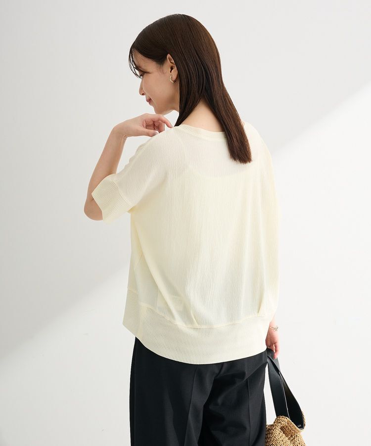 Green Parks「シアーリブ切替楊柳プルオーバー」|Tシャツ・カットソー|