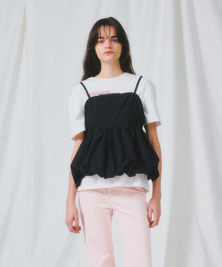 GARAGE OF GOOD CLOTHING「ヘムラインバルーンキャミ」|ベスト・ジレ|Black