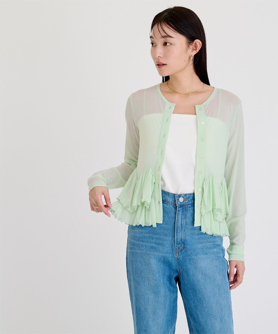 ur's「シアーペプラムカットソー」|Tシャツ・カットソー|