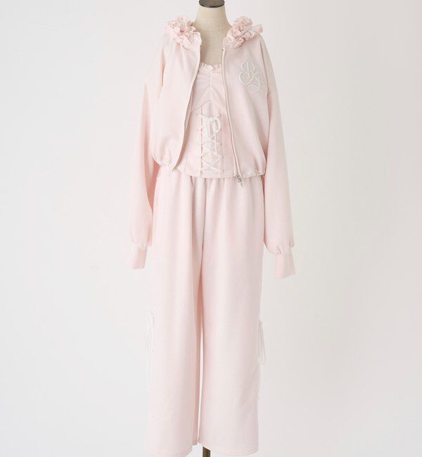  「【SMサイズ展開】レースアップスウェットパンツ/セットアップ可能」|その他|