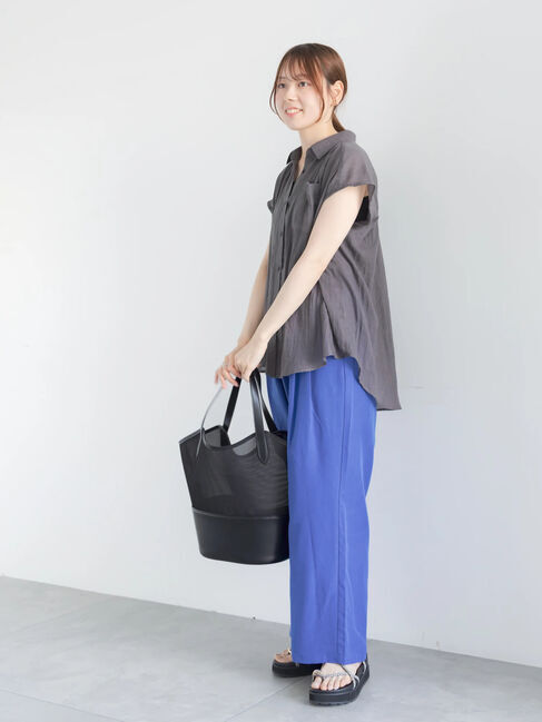 Te chichi「【7色展開】シャンブレーボイルフレンチスリーブシャツ」|シャツ・ブラウス|