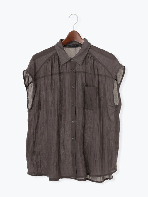 Te chichi「【7色展開】シャンブレーボイルフレンチスリーブシャツ」|シャツ・ブラウス|