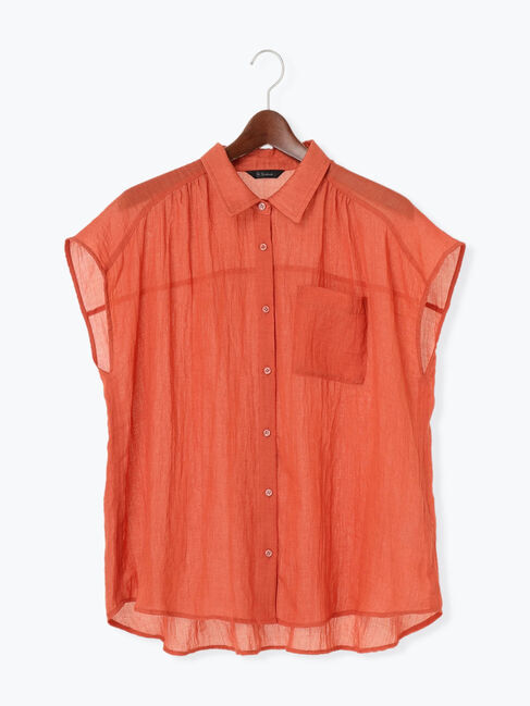 Te chichi「【7色展開】シャンブレーボイルフレンチスリーブシャツ」|シャツ・ブラウス|