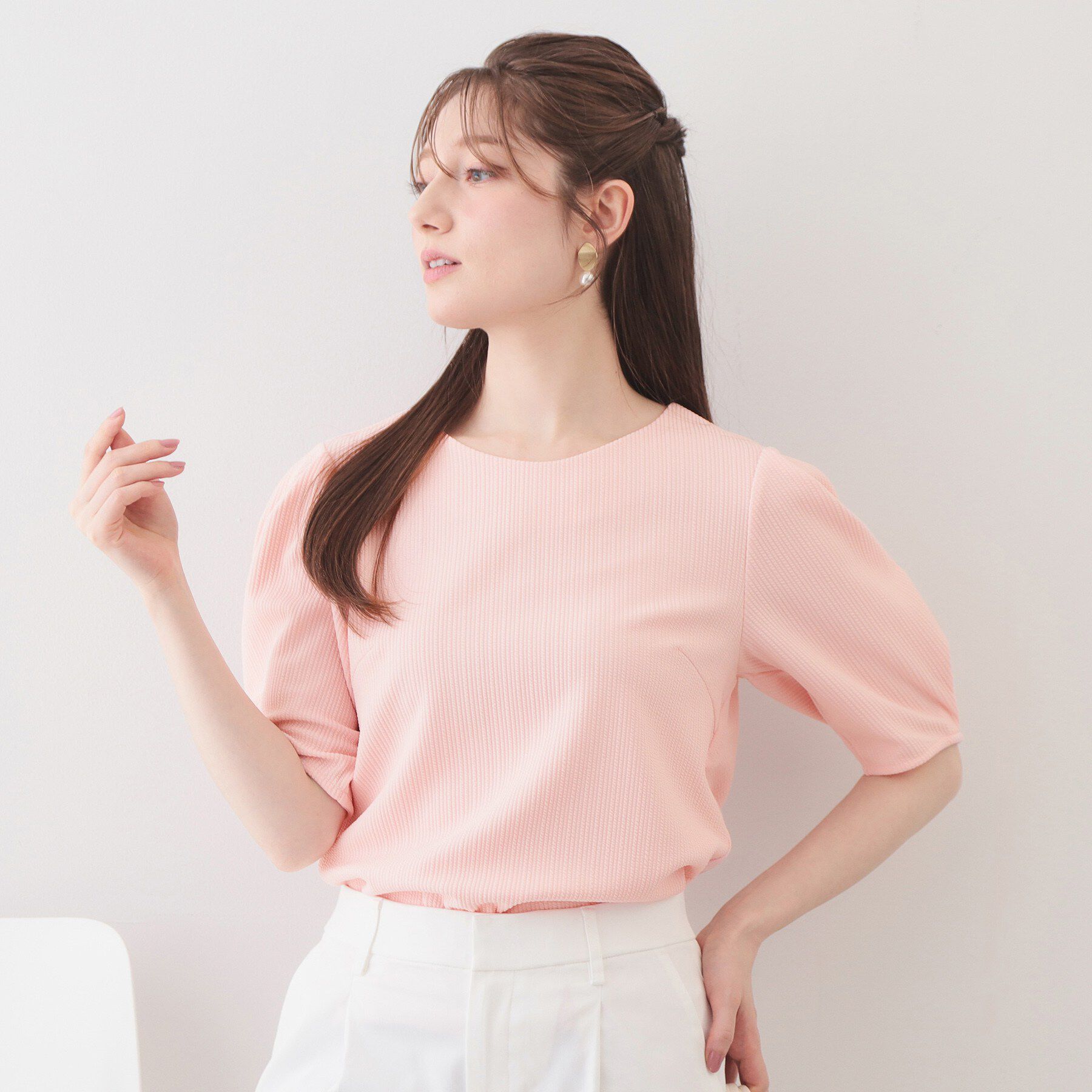index「タックパフトップス【洗濯機OK／UVケア／接触冷感】」|Tシャツ・カットソー|