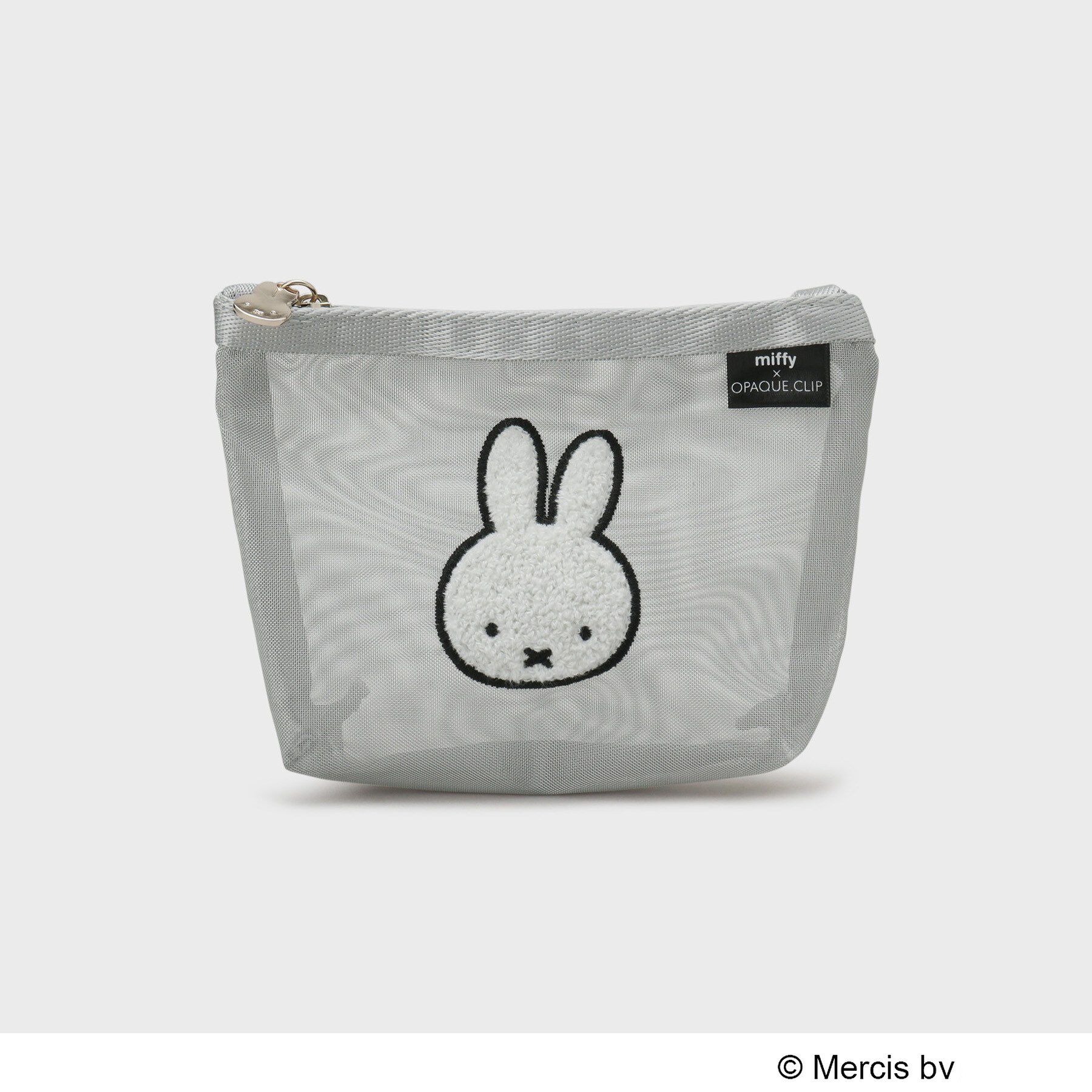 OPAQUE.CLIP「◆【miffy】さがら刺繍チュールメッシュポーチ」|ポーチ|シルバー(806)