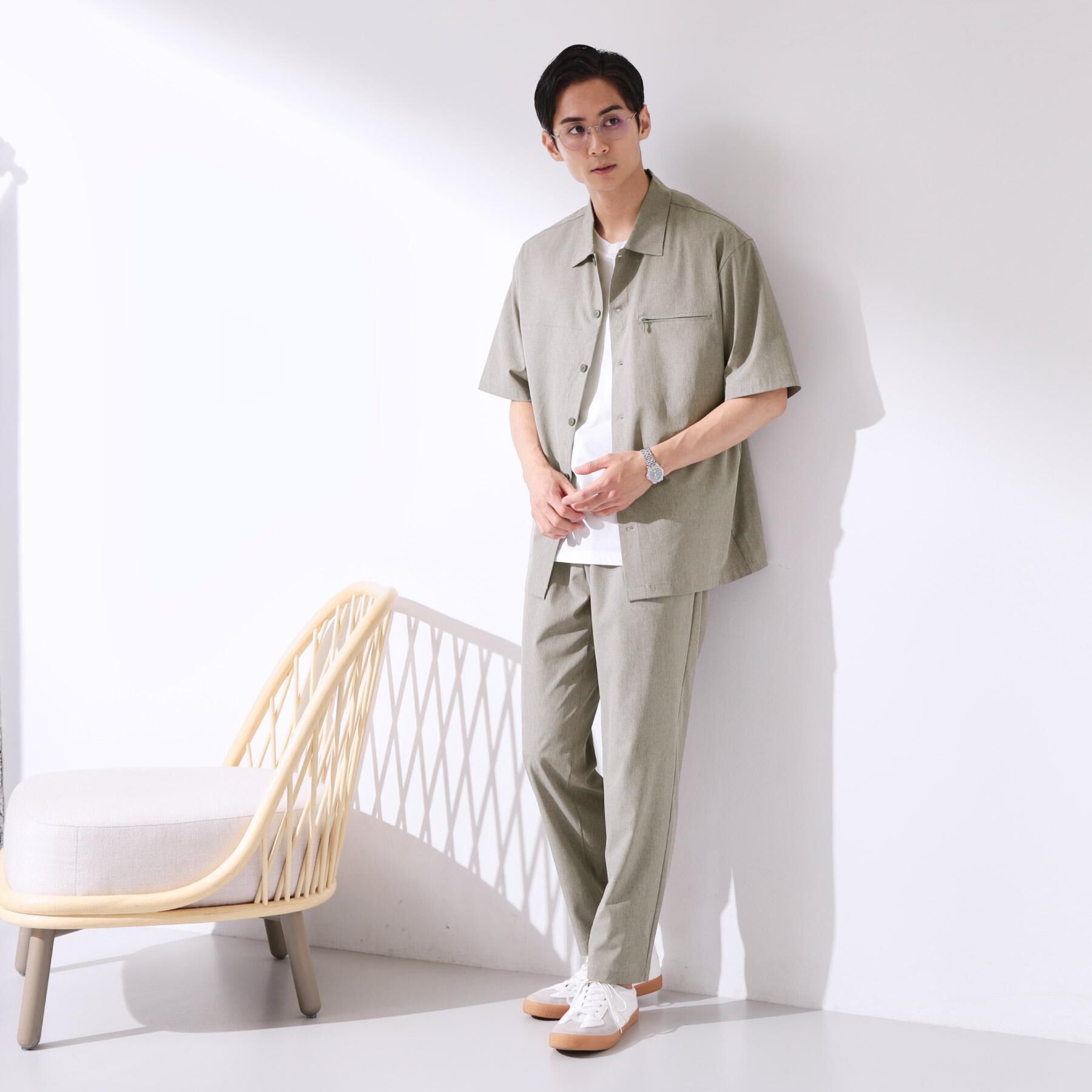 THE SHOP TK「【吸水速乾／接触冷感／防シワ／マシンウォッシャブル】ハイドロクール 半袖シャツ」|シャツ・ブラウス|