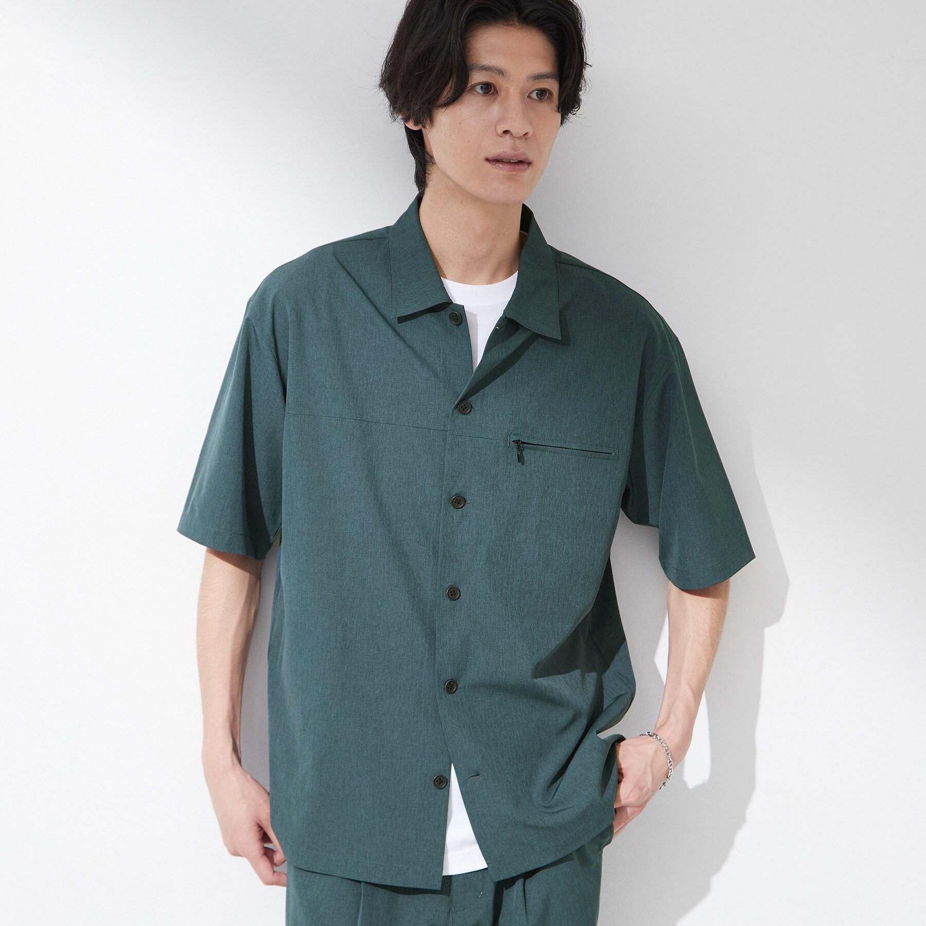 THE SHOP TK「【吸水速乾／接触冷感／防シワ／マシンウォッシャブル】ハイドロクール 半袖シャツ」|シャツ・ブラウス|