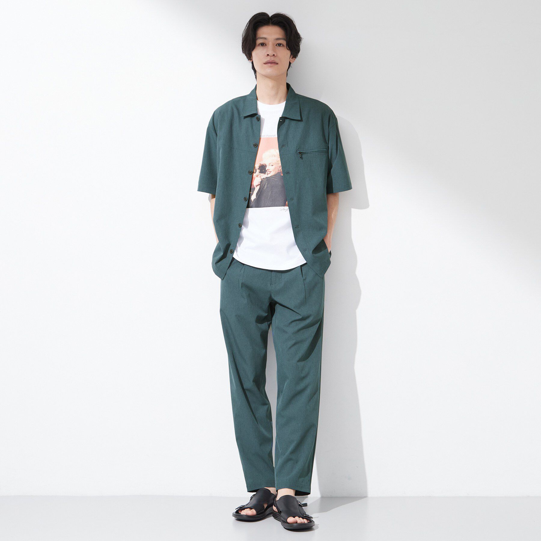 THE SHOP TK「【吸水速乾／接触冷感／防シワ／マシンウォッシャブル】ハイドロクール 半袖シャツ」|シャツ・ブラウス|