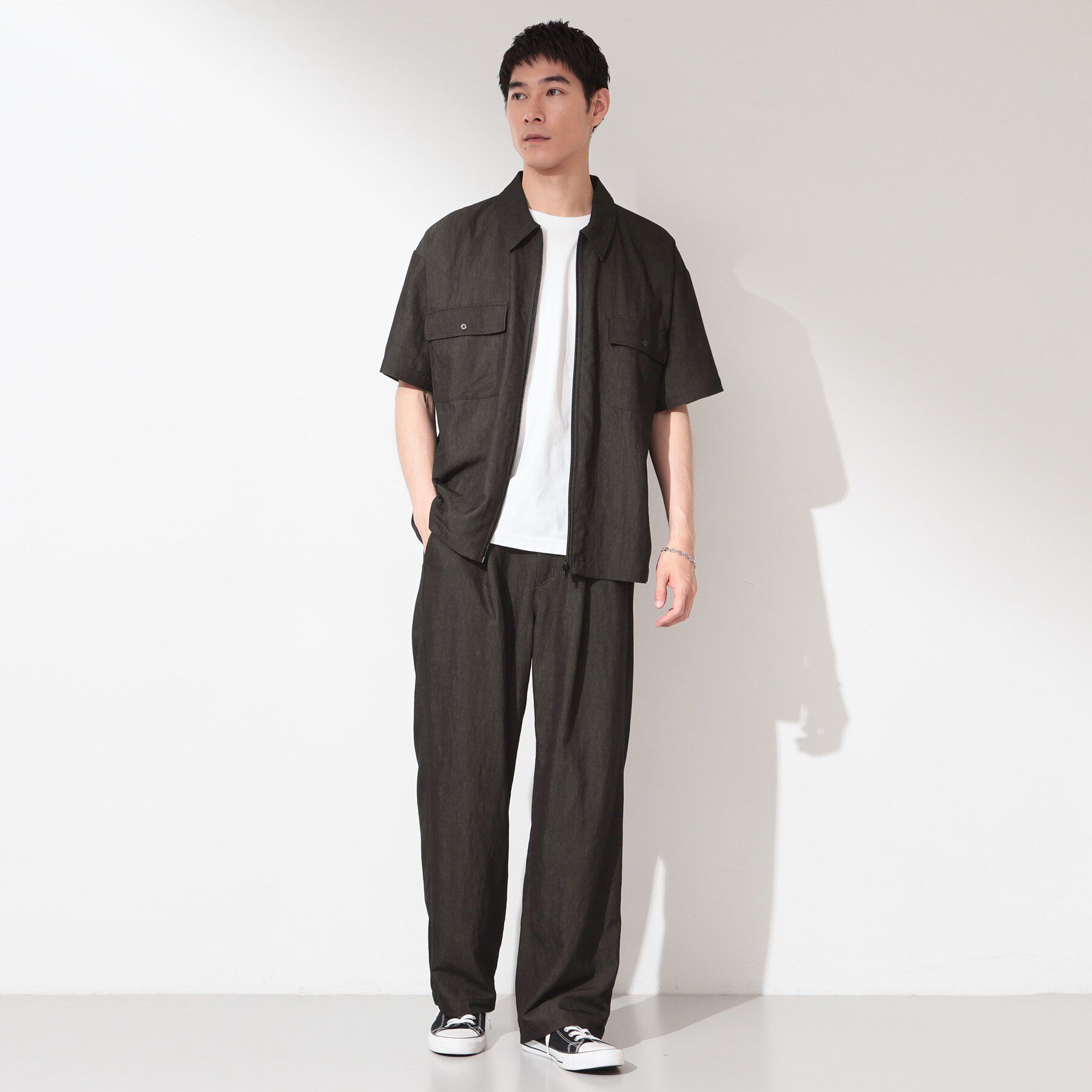 THE SHOP TK「【セットアップ可／洗濯機OK】デニムライク ワイドパンツ」|その他|