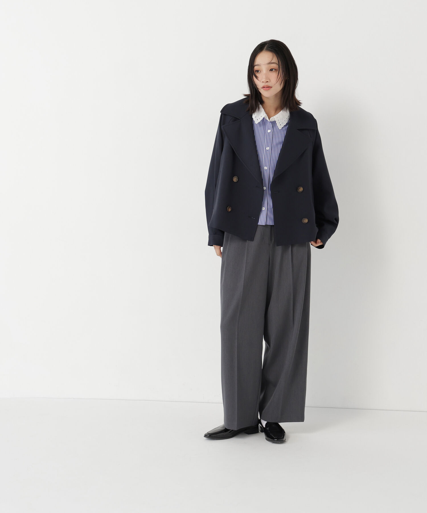  「<ちょうど､いい服>｢おはよう｣から｢おつかれさま｣まで｡ 毎日ﾊｰﾌ 」|ブルゾン・スタジャン|