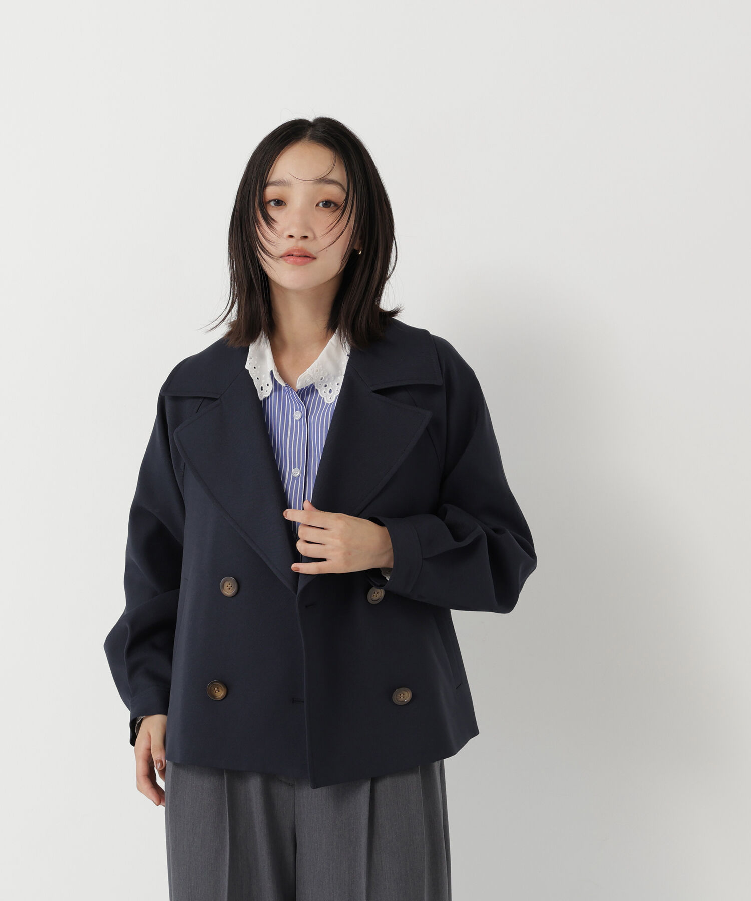  「<ちょうど､いい服>｢おはよう｣から｢おつかれさま｣まで｡ 毎日ﾊｰﾌ 」|ブルゾン・スタジャン|
