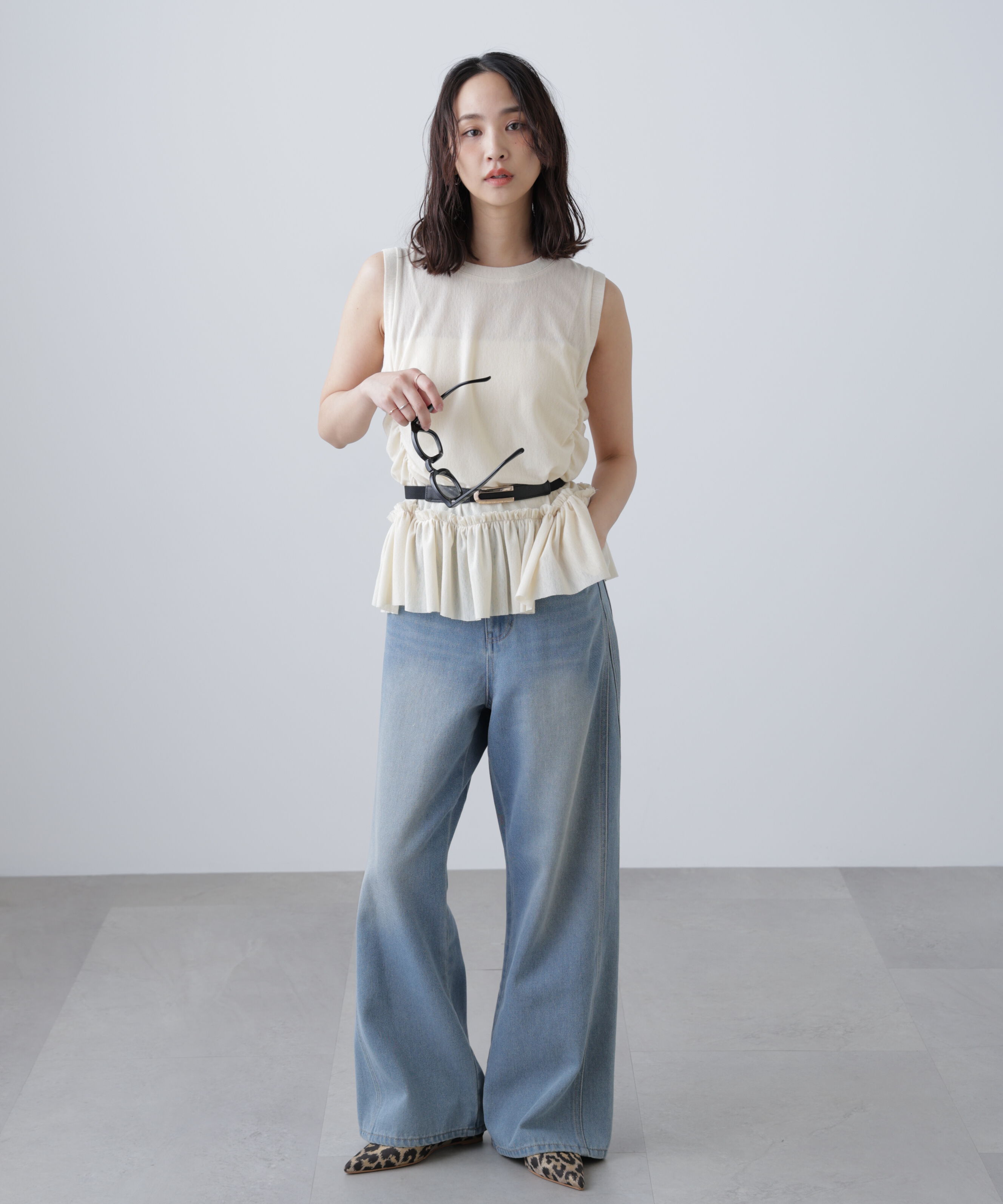  「シアーフリルタンクトップ」|Tシャツ・カットソー|