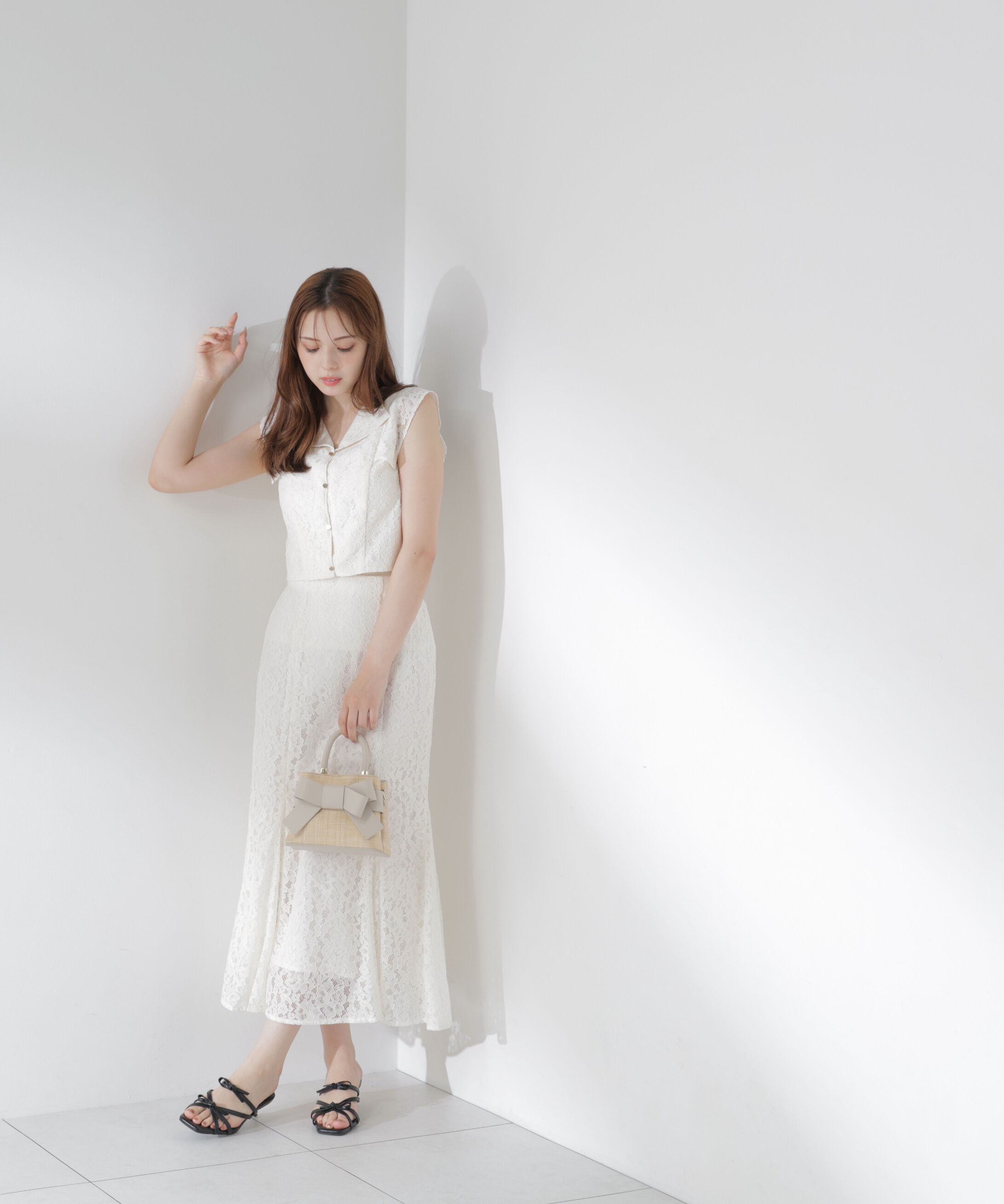 PROPORTION BODY DRESSING「衿付きレースブラウス 26SS」|シャツ・ブラウス|