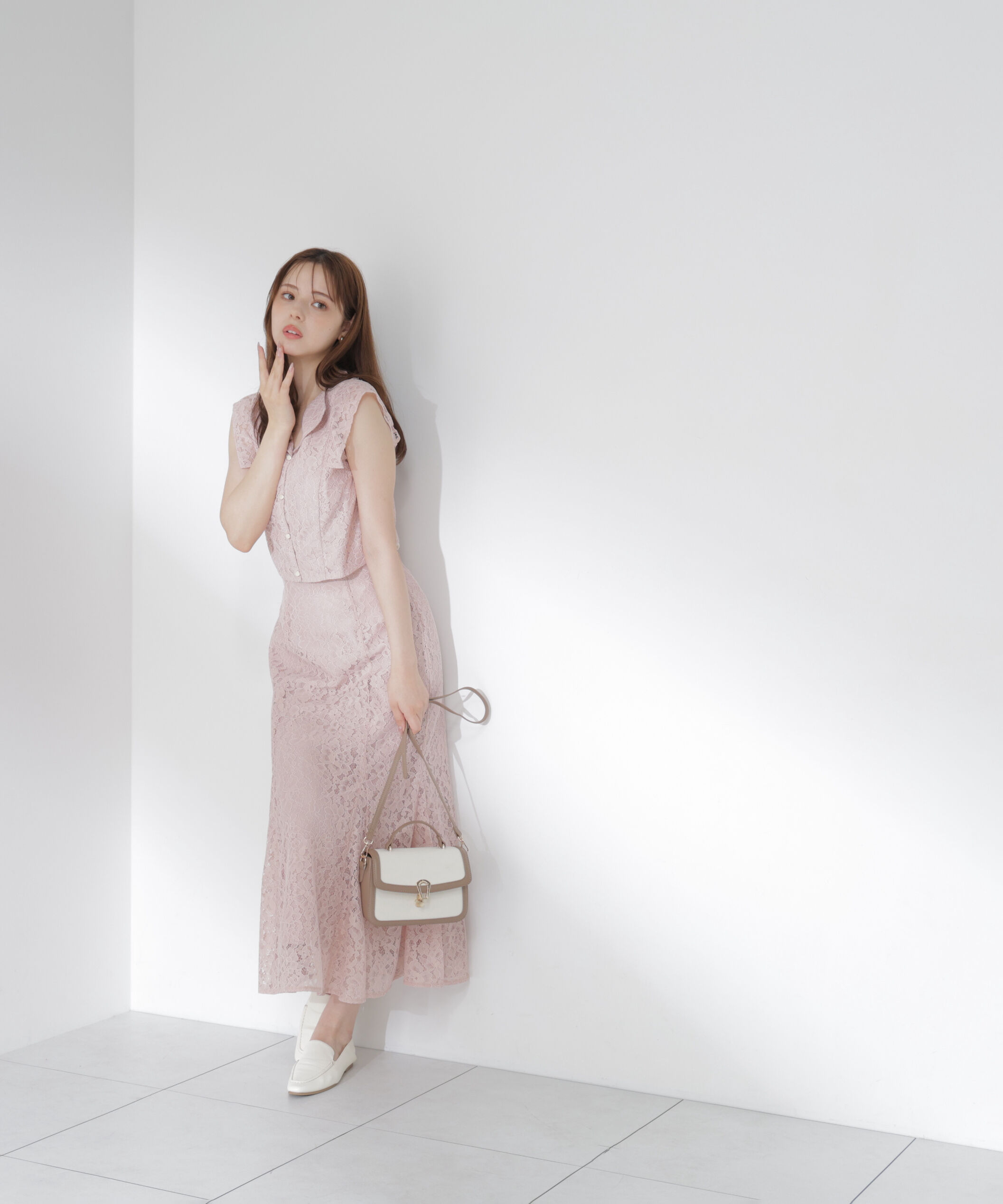 PROPORTION BODY DRESSING「衿付きレースブラウス 26SS」|シャツ・ブラウス|