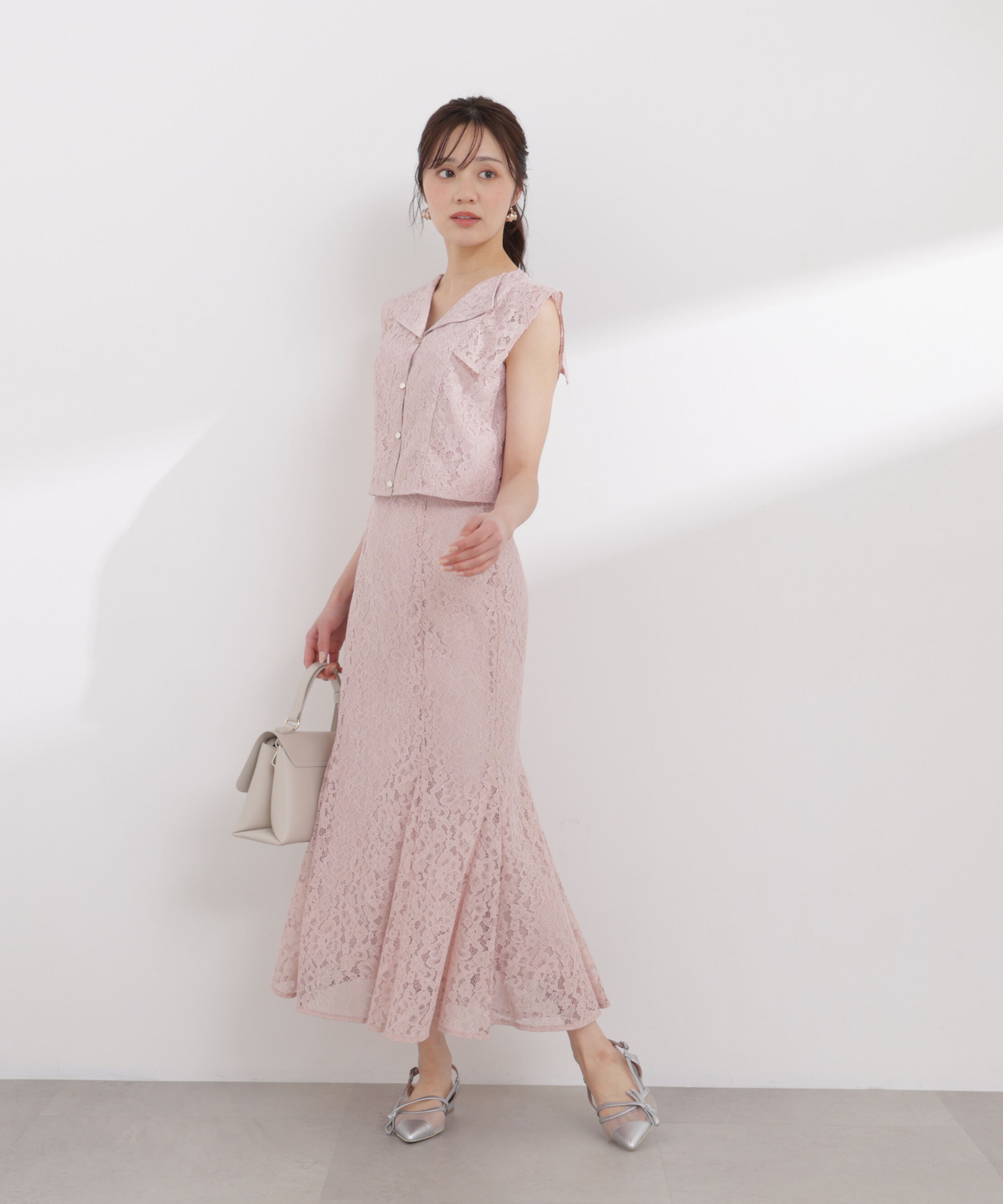 PROPORTION BODY DRESSING「衿付きレースブラウス 26SS」|シャツ・ブラウス|