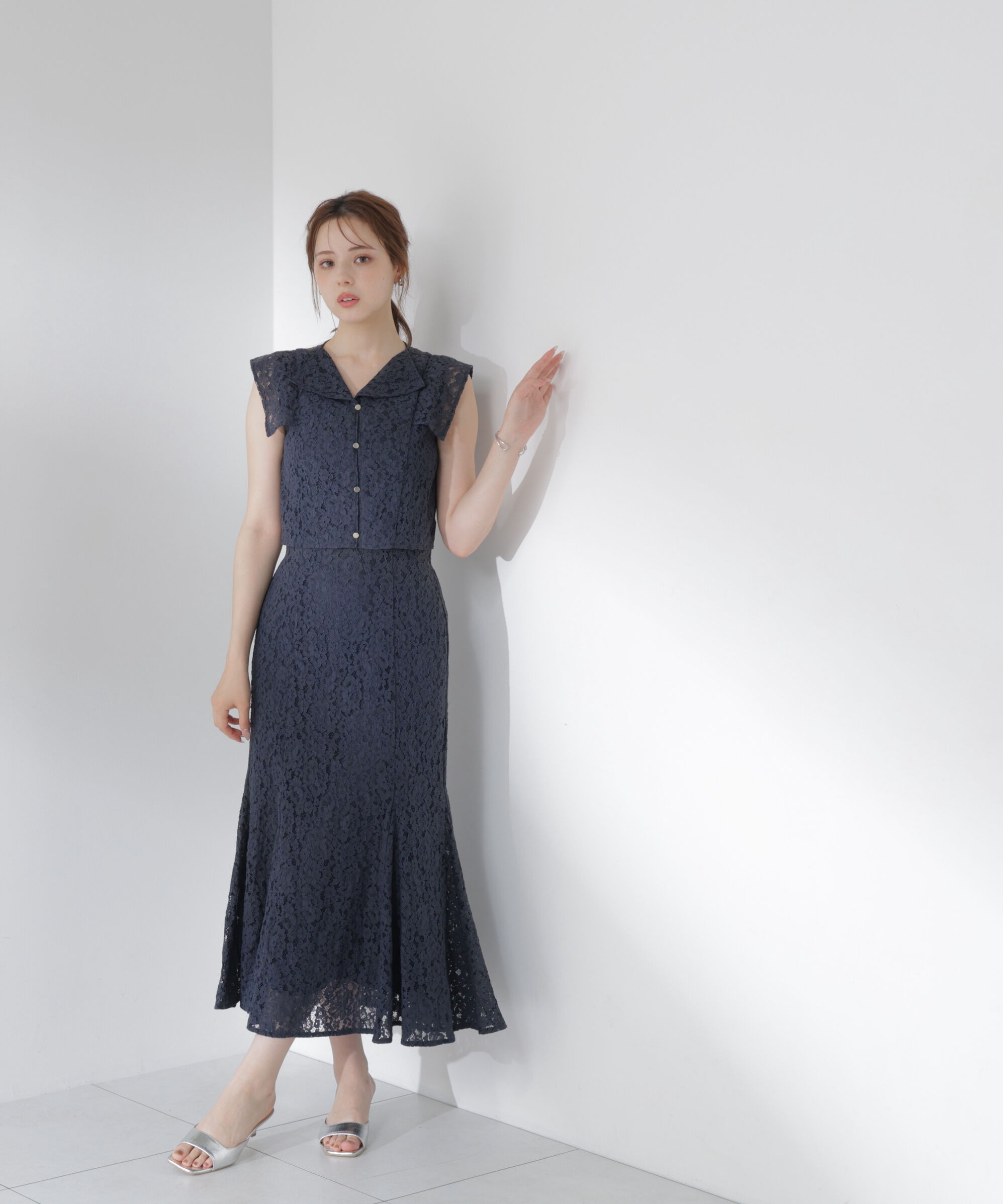 PROPORTION BODY DRESSING「衿付きレースブラウス 26SS」|シャツ・ブラウス|