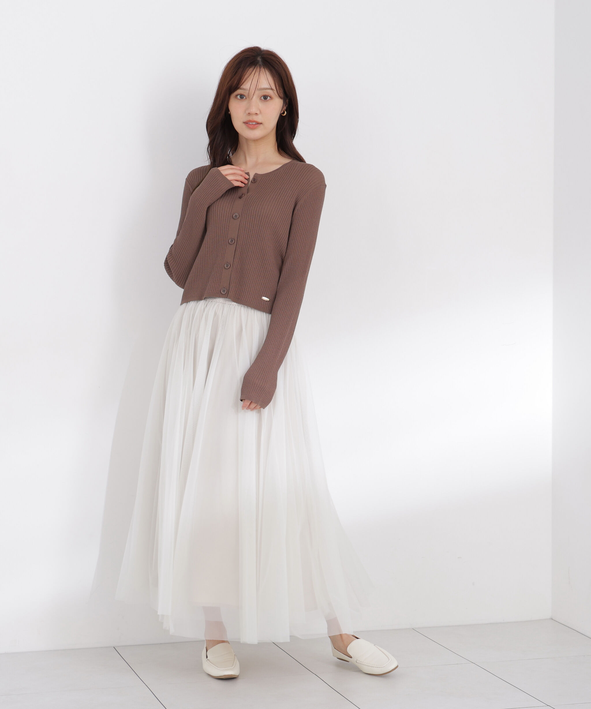 PROPORTION BODY DRESSING「＜a/mie＞リブニットカーディガン」|カーディガン|