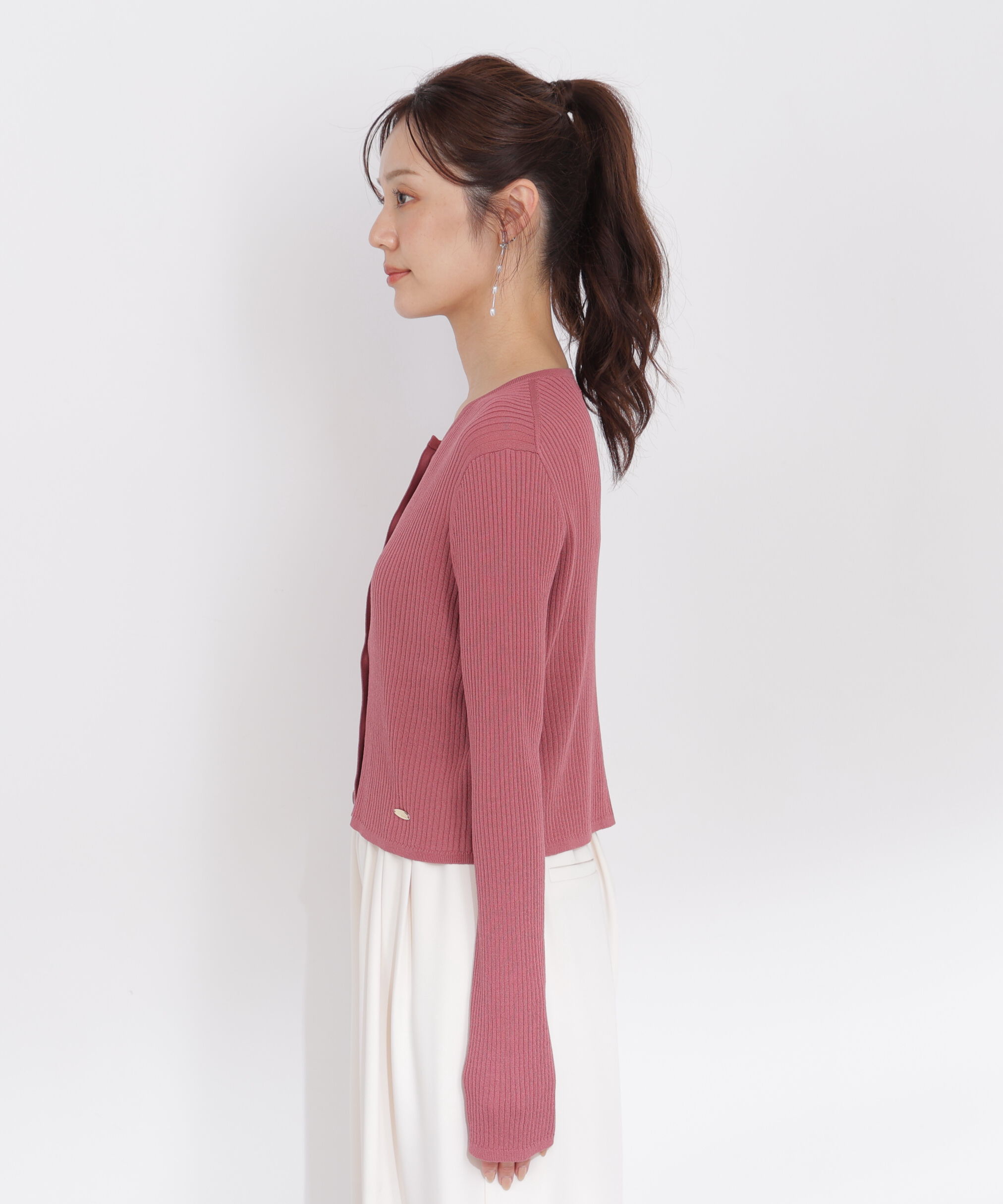 PROPORTION BODY DRESSING「＜a/mie＞リブニットカーディガン」|カーディガン|
