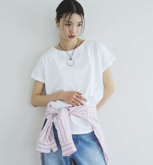 Doux archives「ターンバックスリーブベーシックＴシャツ」|Tシャツ・カットソー|