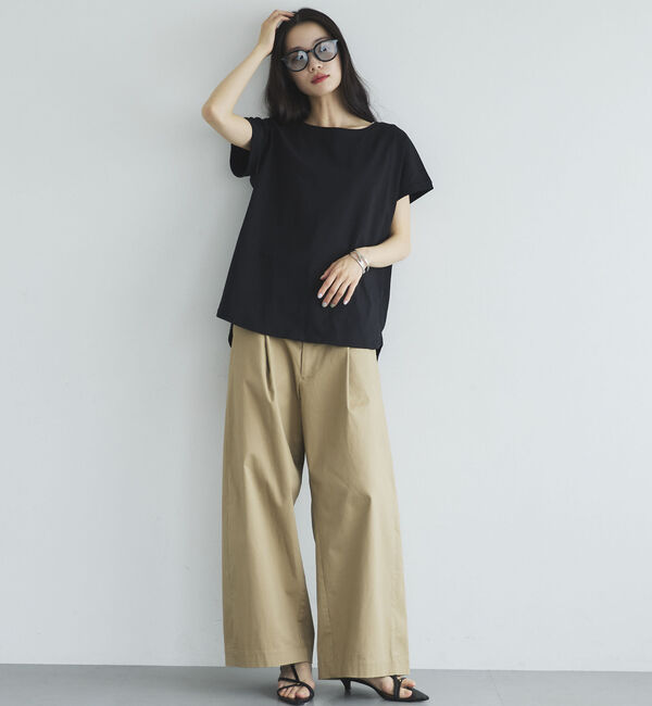 Doux archives「ターンバックスリーブベーシックＴシャツ」|Tシャツ・カットソー|