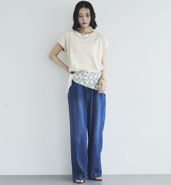 Doux archives「ターンバックスリーブベーシックＴシャツ」|Tシャツ・カットソー|