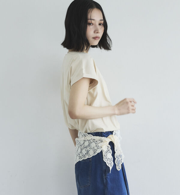 Doux archives「ターンバックスリーブベーシックＴシャツ」|Tシャツ・カットソー|