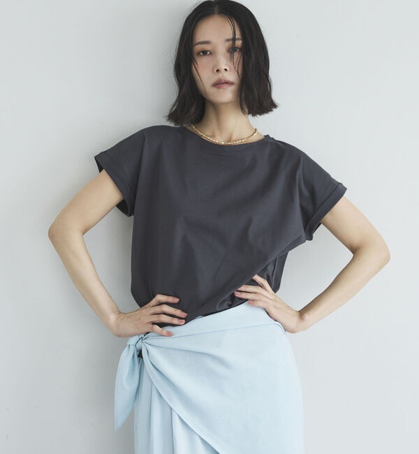 Doux archives「ターンバックスリーブベーシックＴシャツ」|Tシャツ・カットソー|