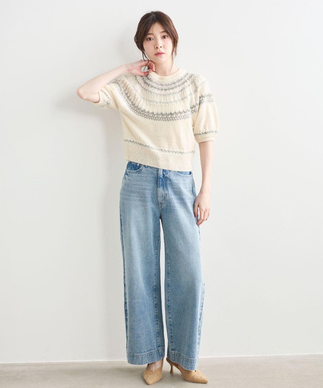 COCO DEAL「デニム/製品染めワイドパンツ」|デニム|