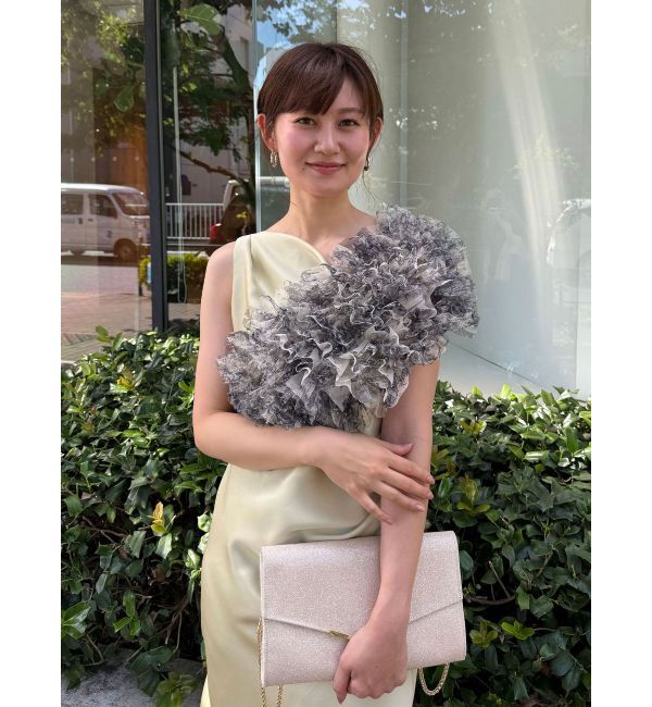 LAGUNAMOON「LADYフラワーチュールショールキャミワンピース」|ドレス|