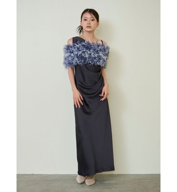 LAGUNAMOON「LADYフラワーチュールショールキャミワンピース」|ドレス|