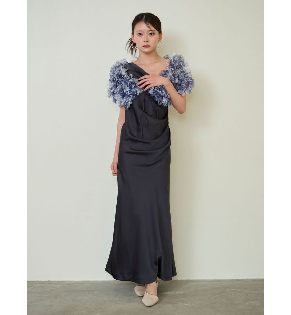 LAGUNAMOON「LADYフラワーチュールショールキャミワンピース」|ドレス|