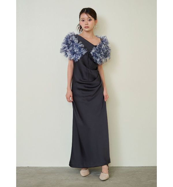 LAGUNAMOON「LADYフラワーチュールショールキャミワンピース」|ドレス|
