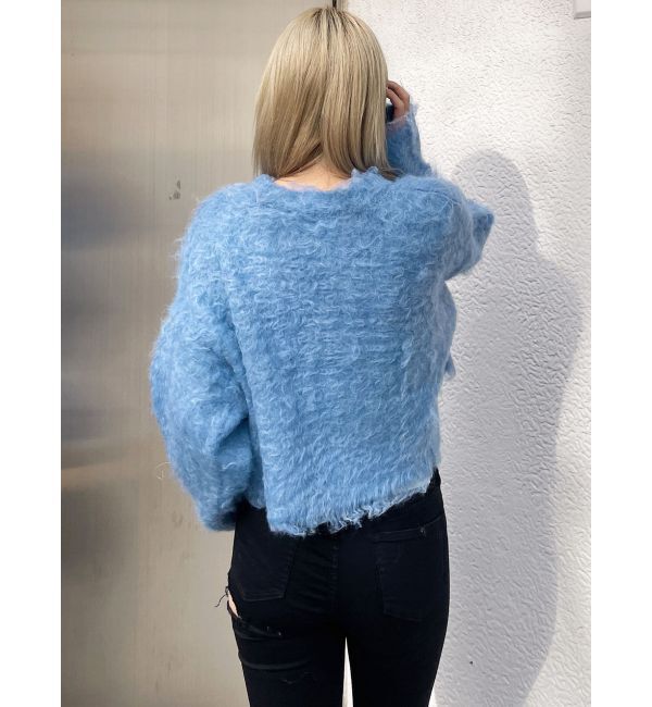 GYDA「モヘアタッチシャギーショートニットトップス【WEB限定】」|ニット・セーター|