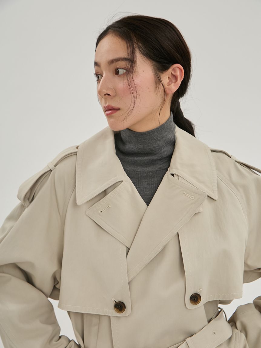 Mila Owen「ショートトレンチコート」|トレンチコート|