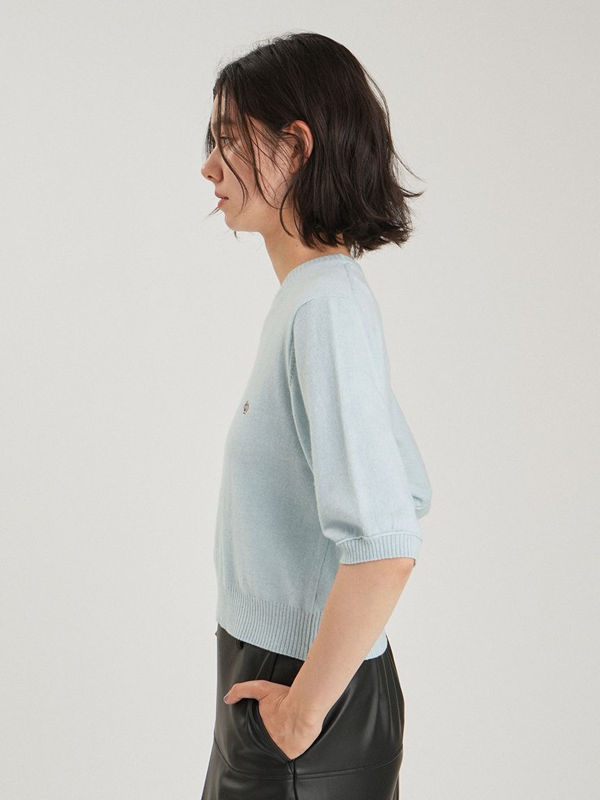 Mila Owen「カシミヤ混クロップドニットプルオーバー」|ニット・セーター|