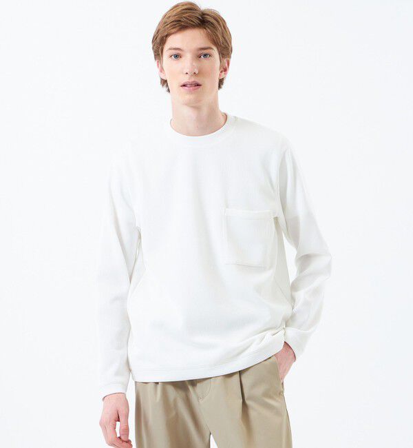 MACKINTOSH PHILOSOPHY「ブリテック クルーネックロンT 針抜きジャージー」|Tシャツ・カットソー|ホワイト