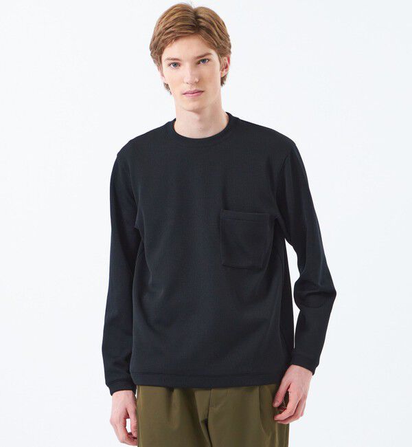 MACKINTOSH PHILOSOPHY「ブリテック クルーネックロンT 針抜きジャージー」|Tシャツ・カットソー|ブラック