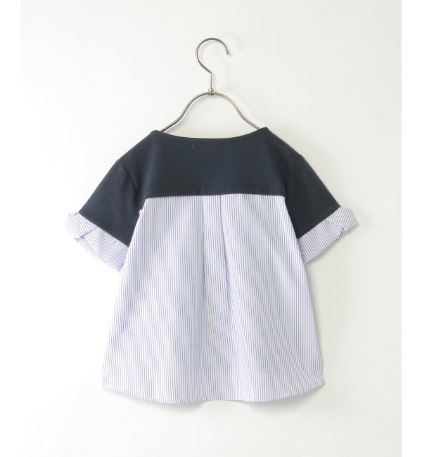 ikka kids「【親子おそろい】袖ツイスト切り替えロゴプルオーバー（120~160cm）」|Tシャツ・カットソー|
