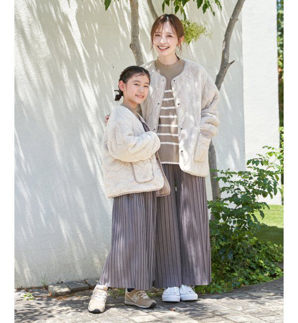 ikka kids「【親子コーデ】スエード風プリーツパンツ（120~160cm）」|その他|