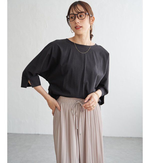 ikka「レイカンナシジバックスリットＰＯ」|Tシャツ・カットソー|ブラック
