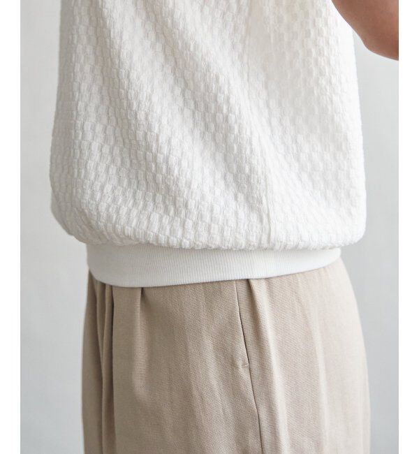 ikka「【雑誌InRed6月号掲載】幾何学柄ジャカード半袖プルオーバー 【親子コーデ】」|Tシャツ・カットソー|