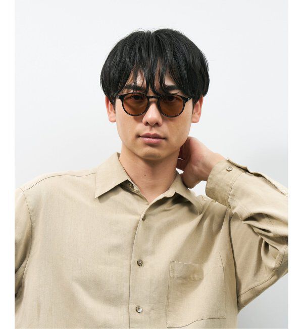  「【WEB限定】ボストン型 調光サングラス | カラーレンズ 軽量 紫外線対策 UVカット レンズの色が変わる」|サングラス|