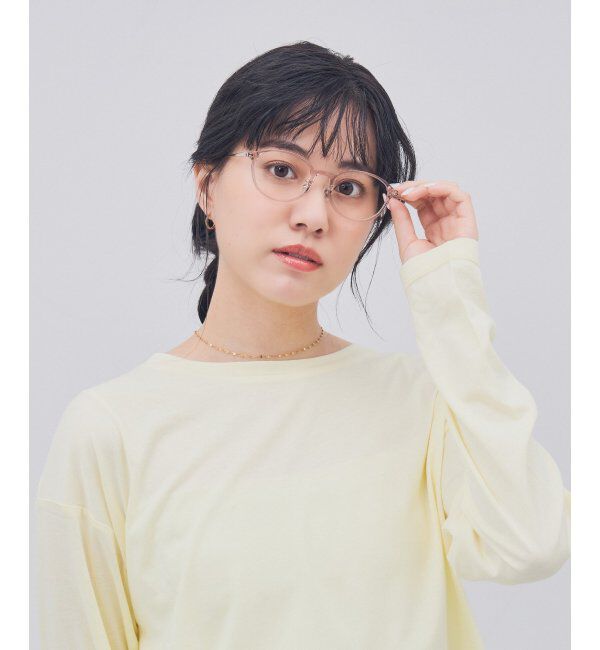  「ボストン型 メガネ｜TR&times;チタン 軽量素材 柔軟性  伊達メガネ 大人可愛い  レンズ交換券付」|メガネ|