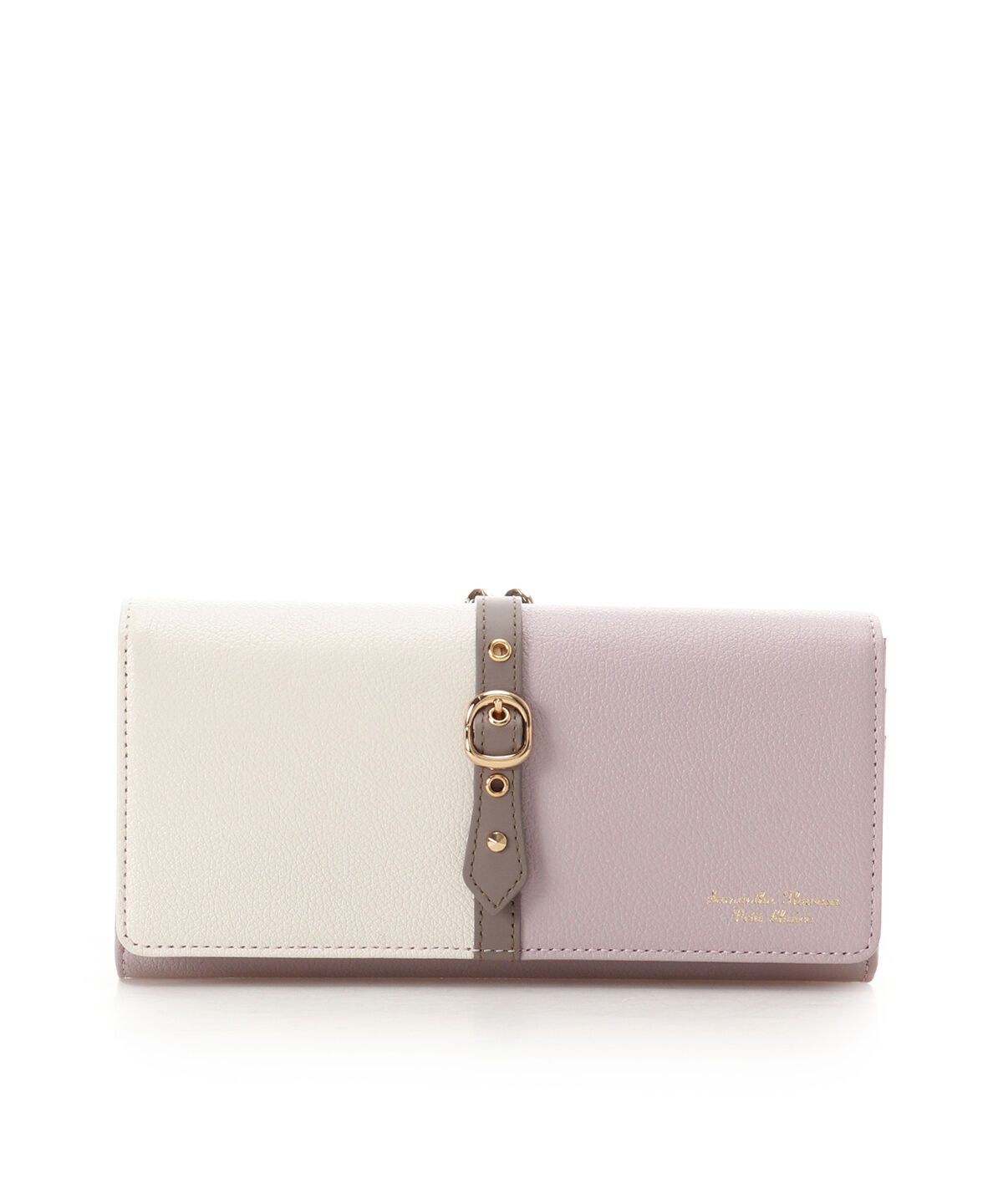 Samantha Thavasa Petit Choice「バイカラーフロントベルト 長財布」|財布|